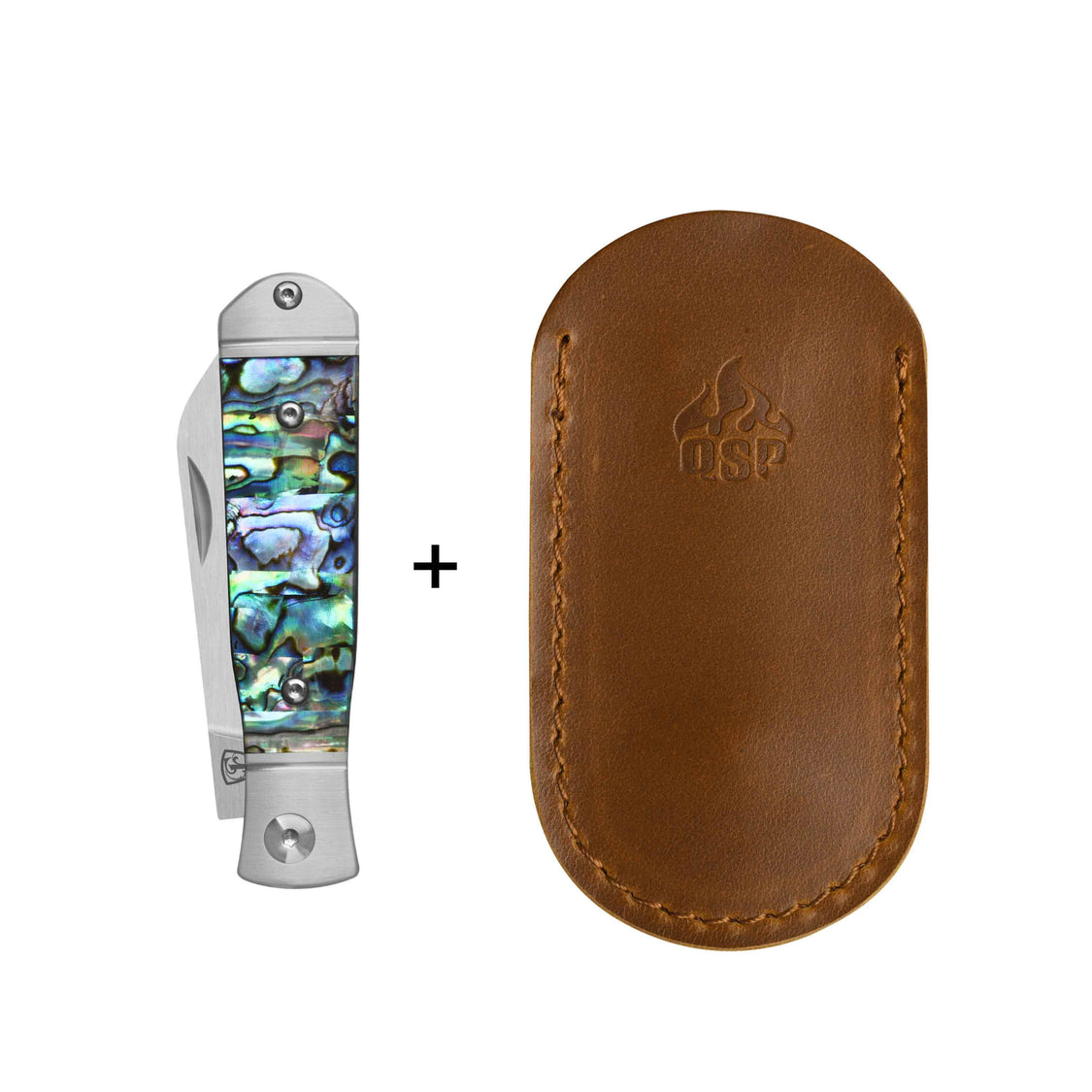 QSP Jumping QS167-A 14C28N blade Abalone Handle Jack Slip Joint Pocket Knife