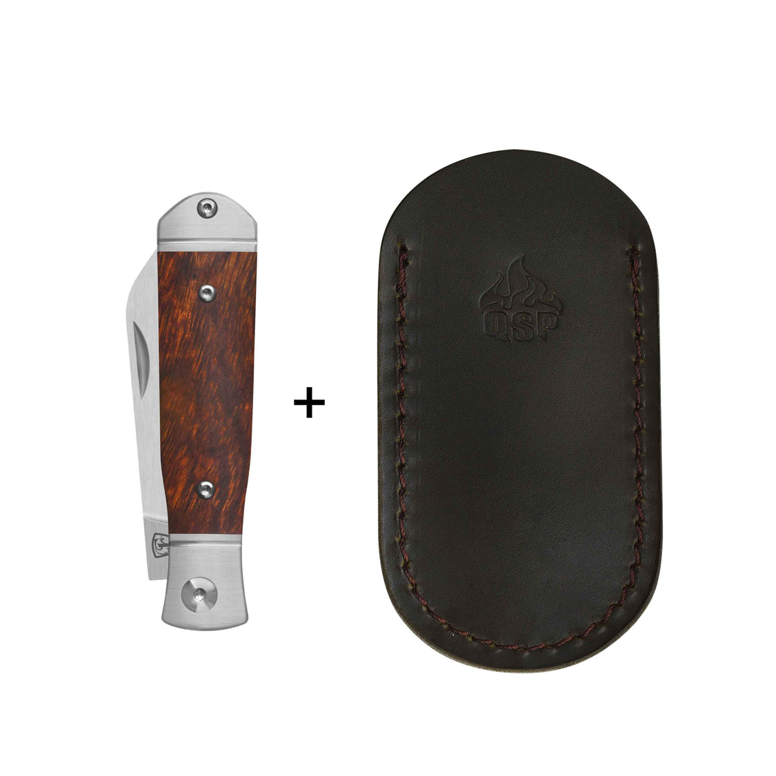 QSP Jumping QS167-D 14C28N blade Desert Ironwood Handle Jack Slip Joint Pocket Knife