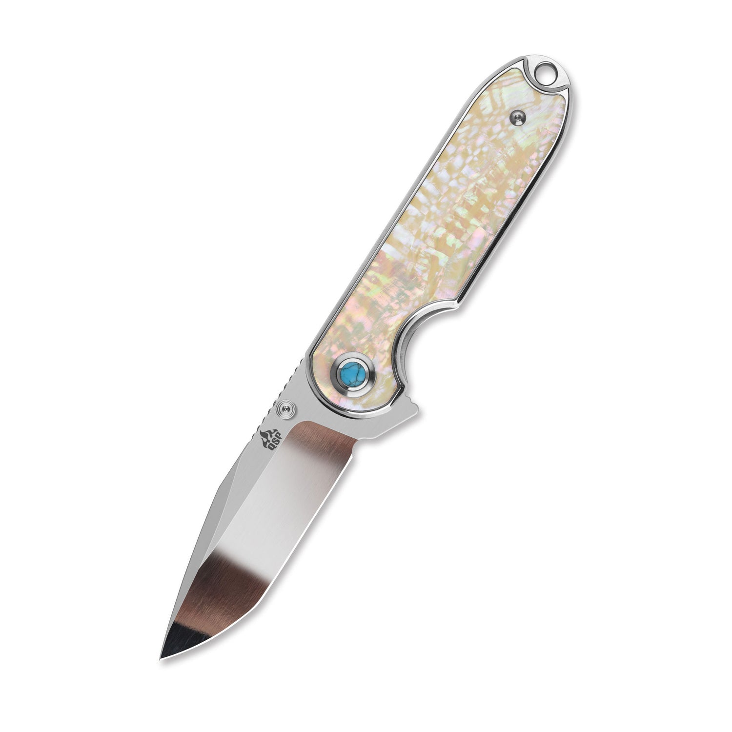 QSP Nebula QS168-A 14C28N Blade Mother of Pearl Handle Liner Lock Pocket Knife