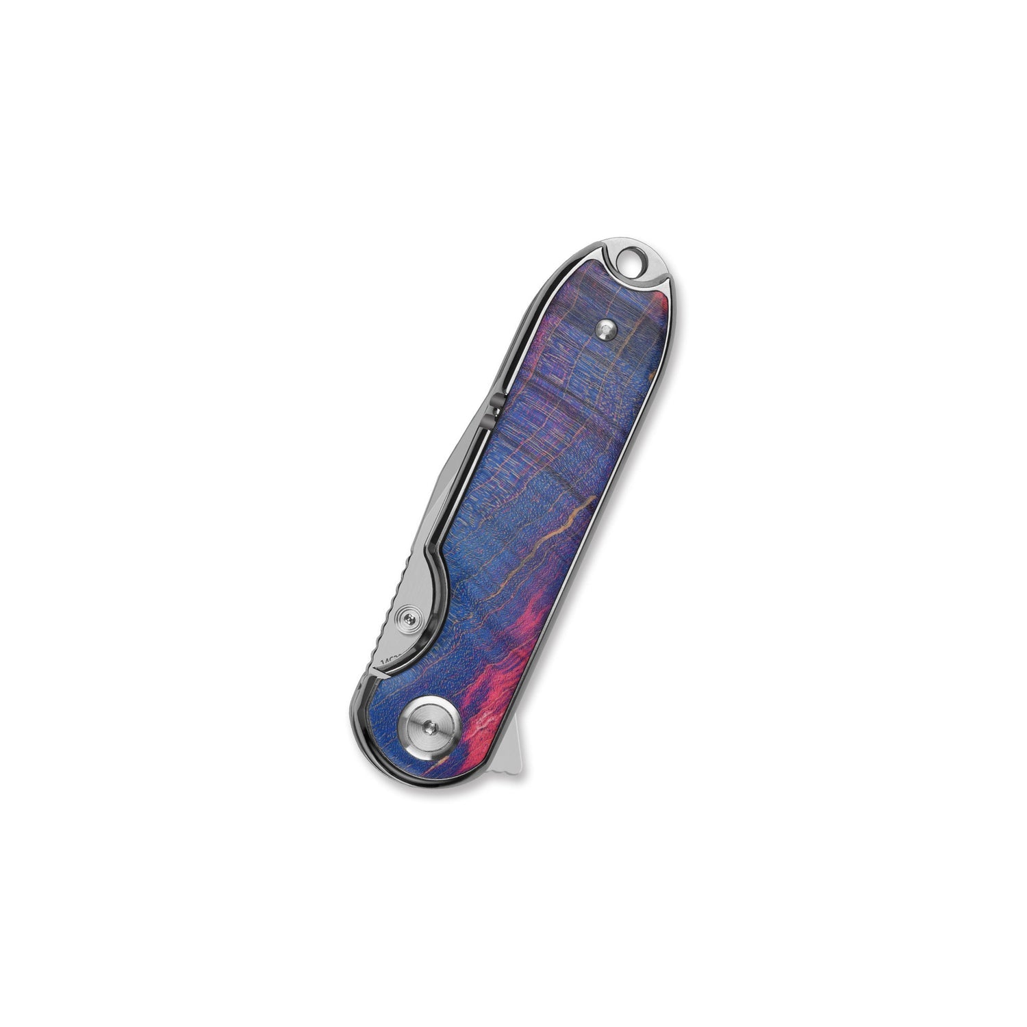 QSP Nebula QS168-B 14C28N Blade Stabilized wood Handle Liner Lock Pocket Knife
