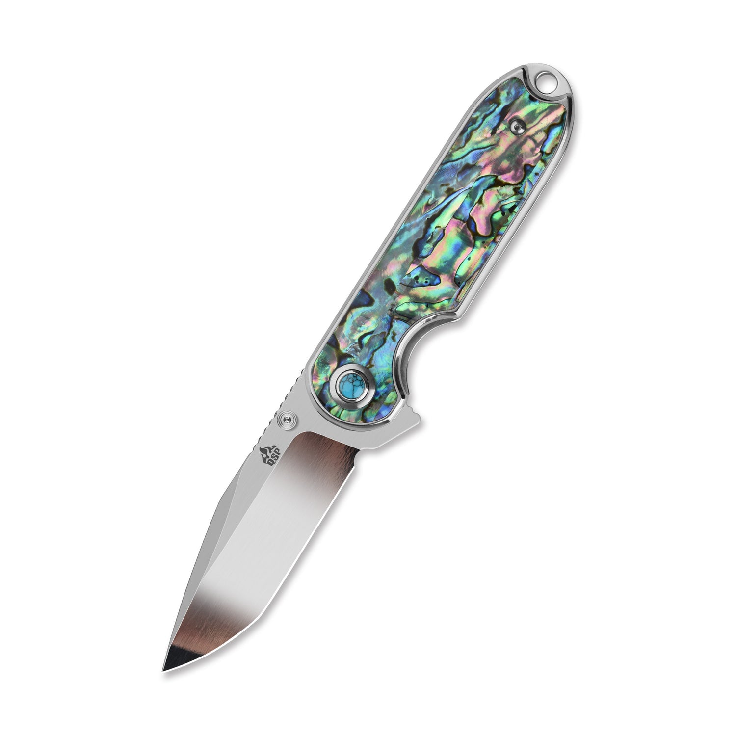 QSP Nebula QS168-F 14C28N Blade Abalone Handle Liner Lock Folding Knife
