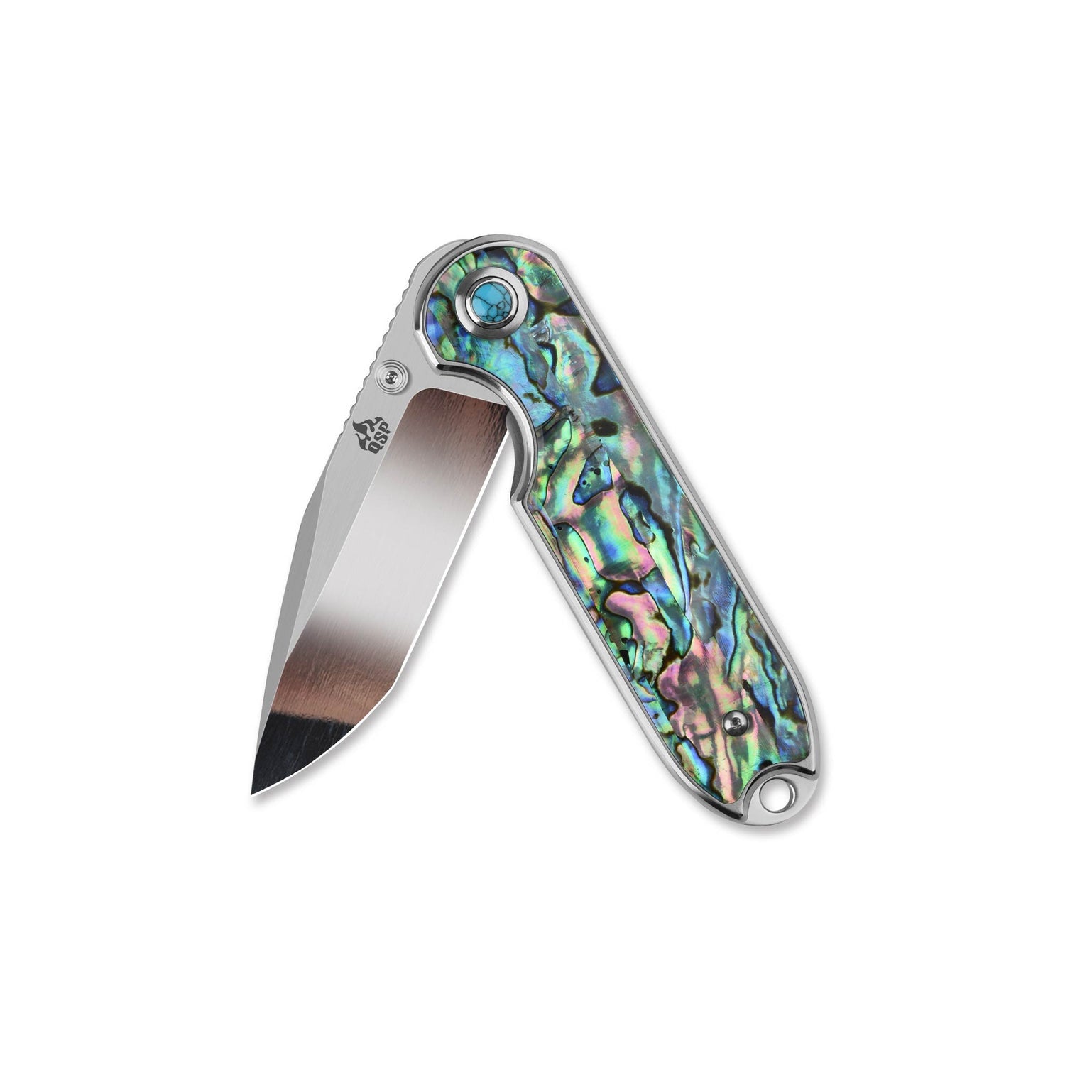 QSP Nebula QS168-F 14C28N Blade Abalone Handle Liner Lock Folding Knife