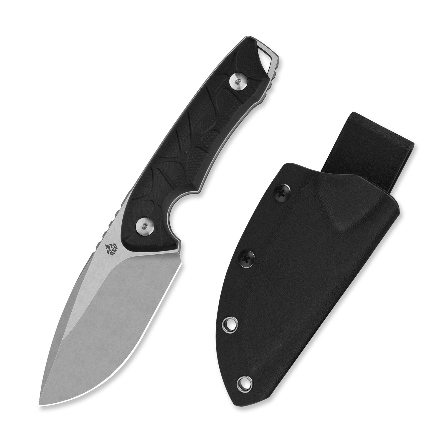 QSP Tiny TOT QS169-A1 10Cr15MoV Blade Black G10 Handle Fixed Blade Knife