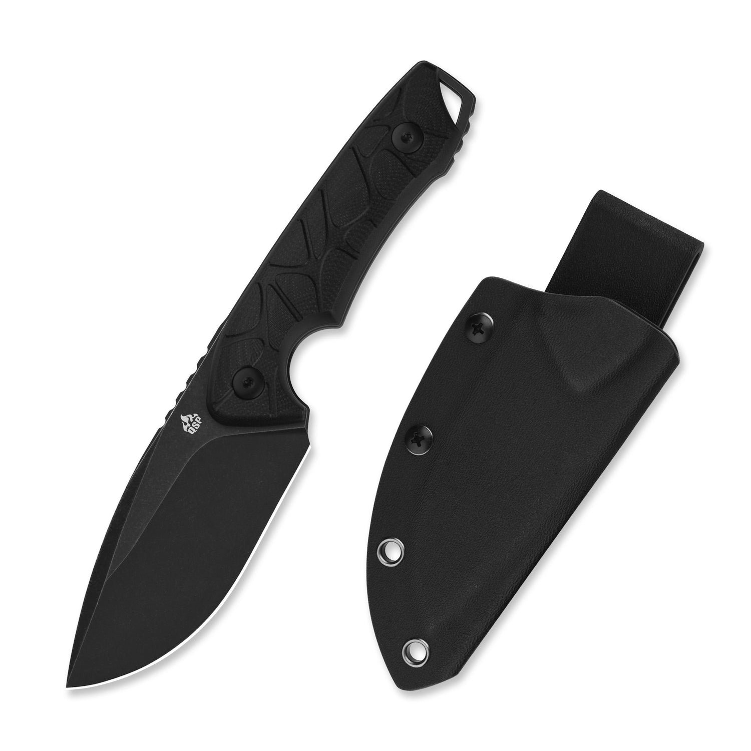 QSP Tiny TOT QS169-A2 10Cr15MoV Blade Black G10 Handle Fixed Blade Knife