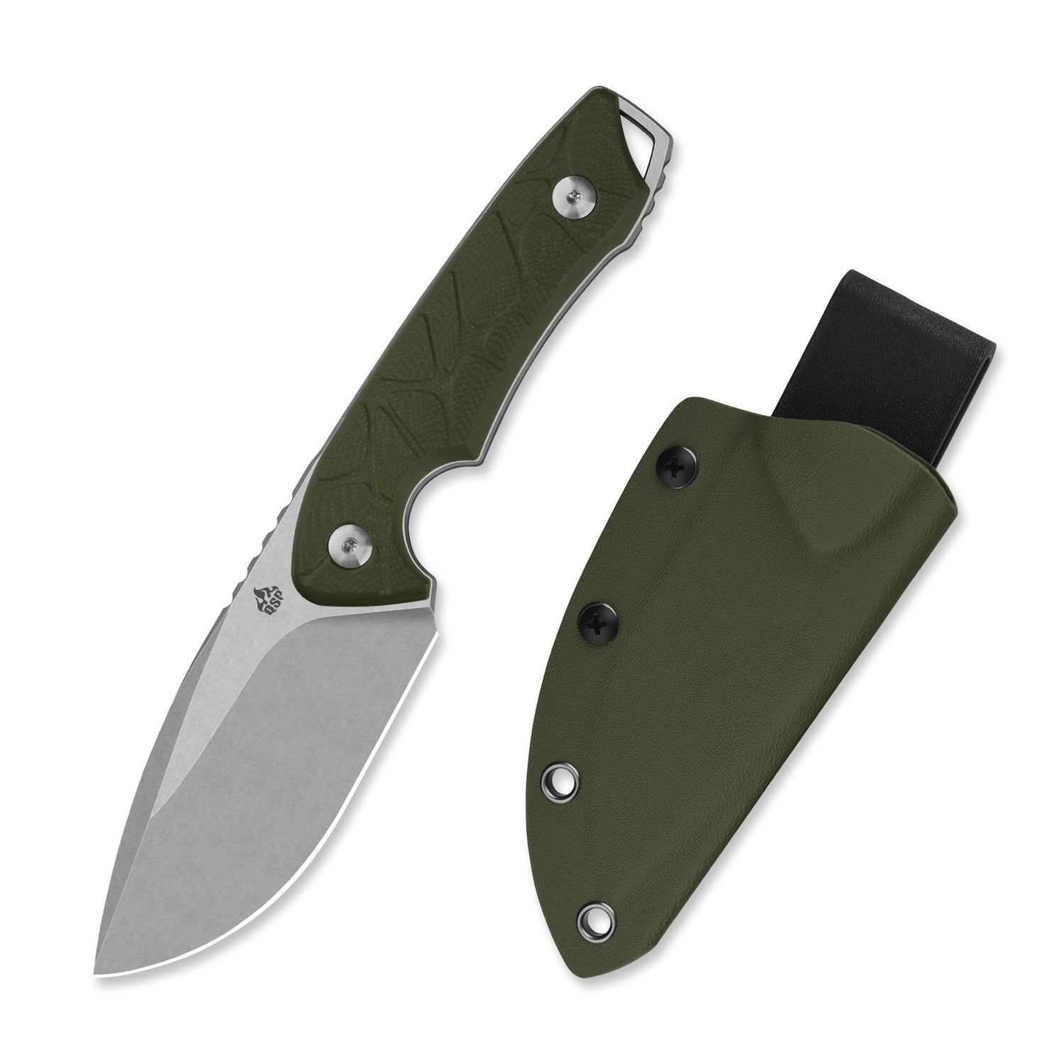 QSP Tiny TOT QS169-B1 10Cr15MoV Blade OD Green G10 Handle Fixed Blade Knife