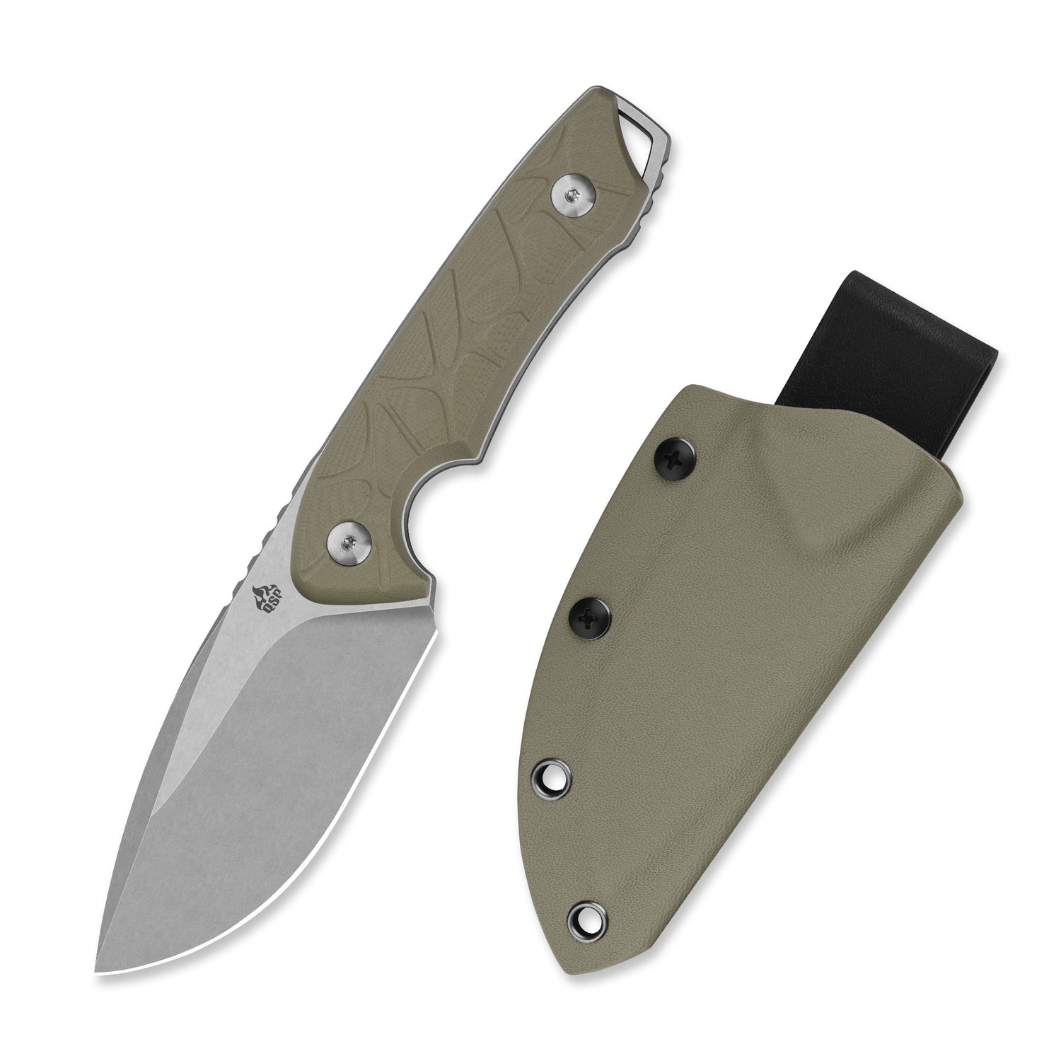 QSP Tiny TOT QS169-C1 10Cr15MoV Blade Sand G10 Handle Fixed Blade Knife