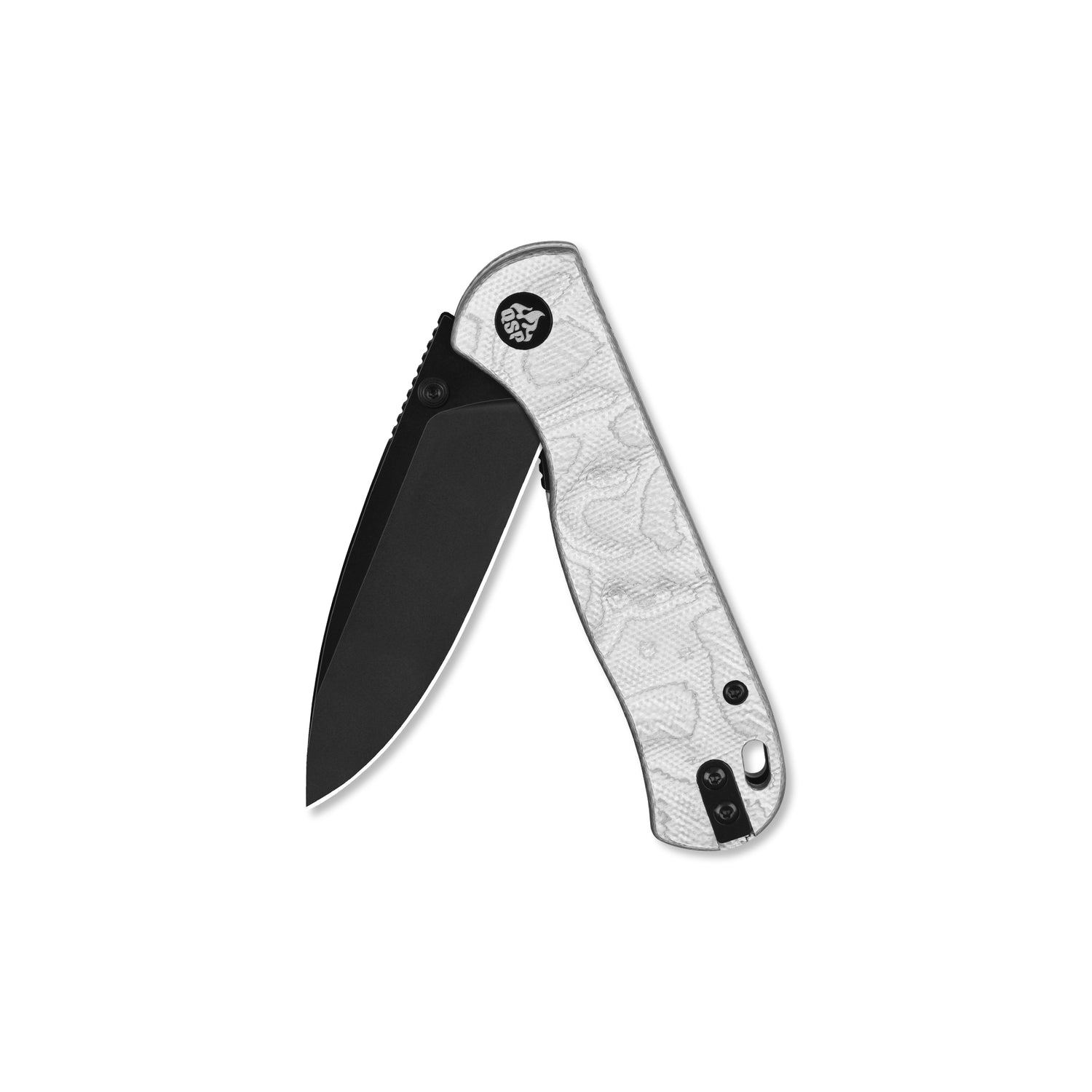 QSP Ferret QS170-D2 Black Nitro-V Blade Aluminum Foil G10 Handle Liner Lock Folding Knife