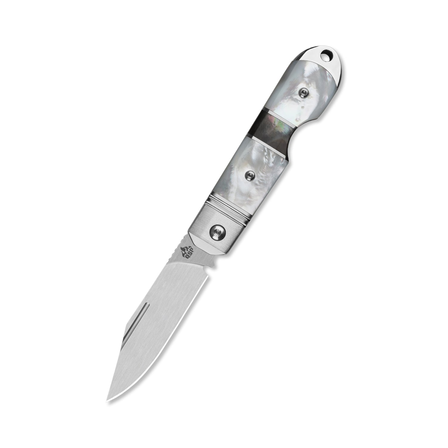 QSP Moray QS171-C Vanax Blade Solid Mother of Pearl Handle Copper washers Lock Folding Knife