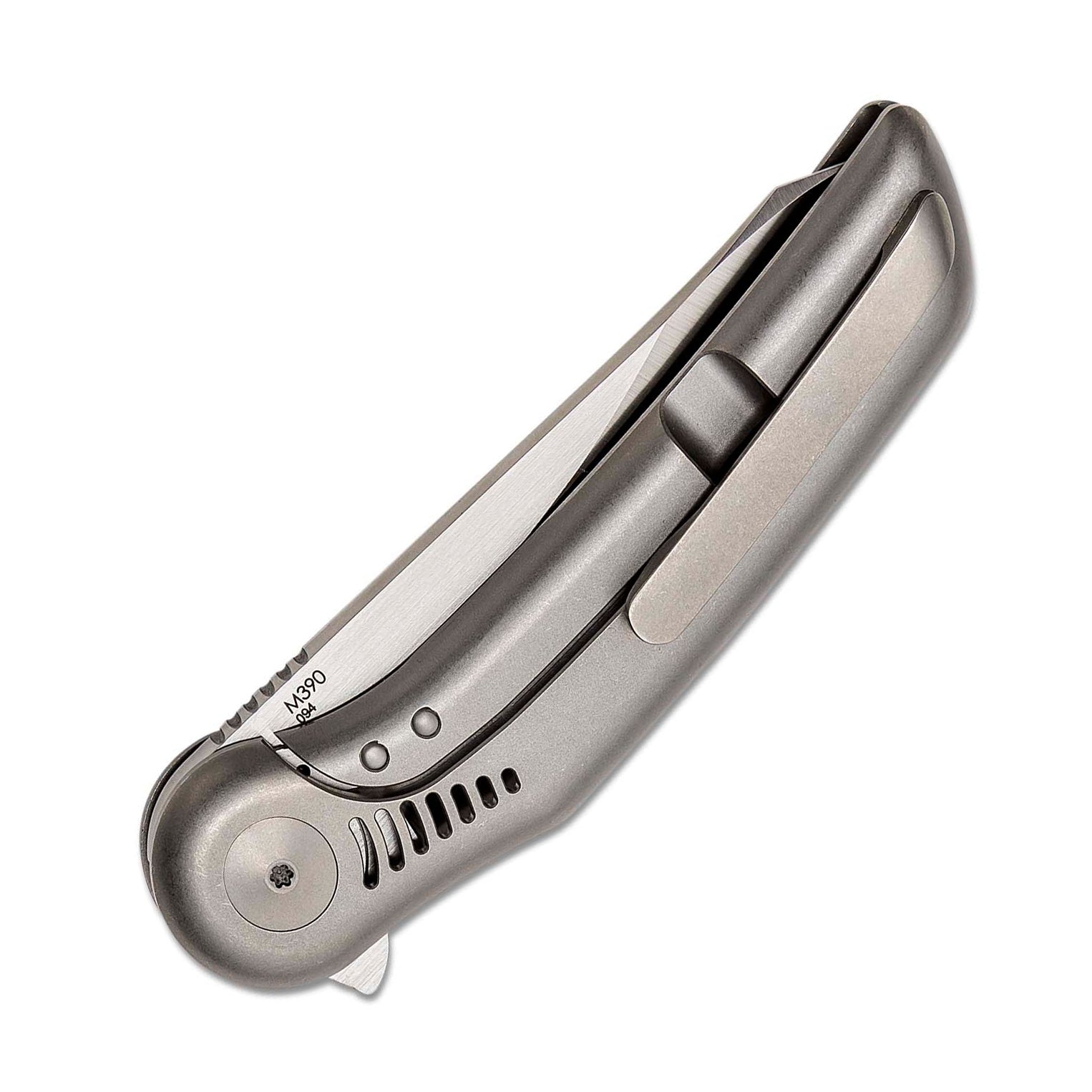Reate Knives Gents #9 M390 Blade Titanium Handle Flipper Knife Frame Lock