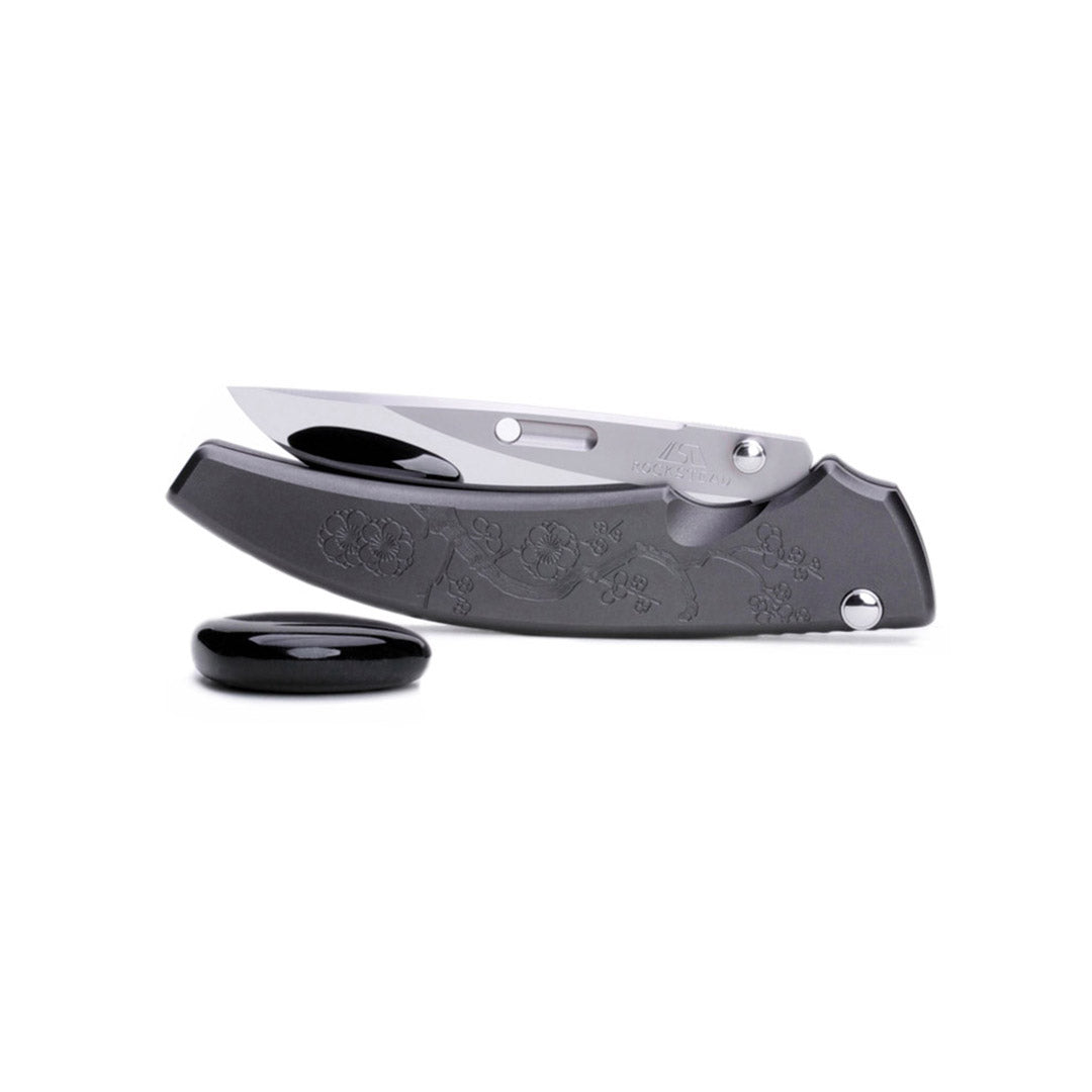 Rockstead Folding Knife SHU-CB-ZDP (UME) ZDP-189 Blade Titanium Handle Knives Collect Button Lock