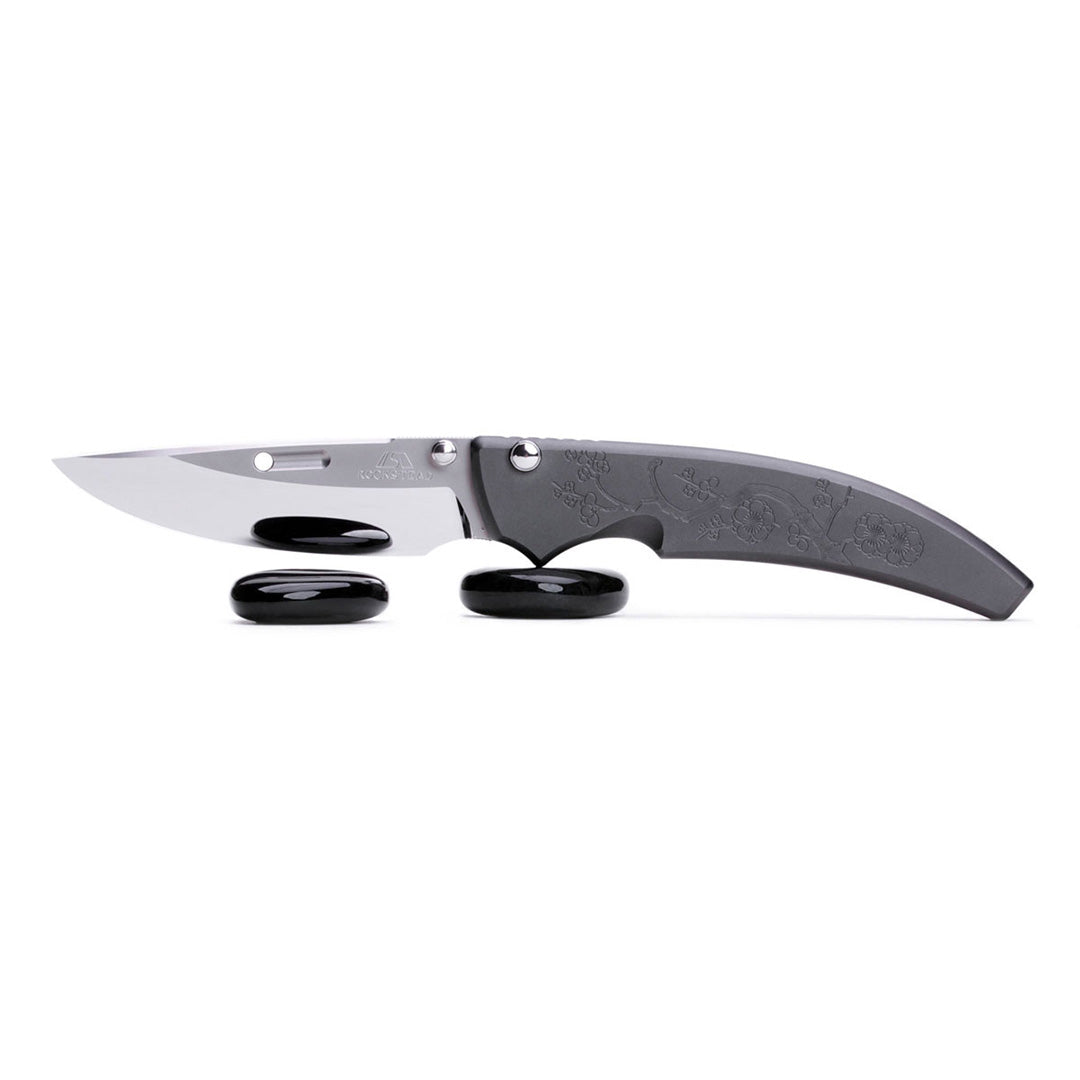 Rockstead Folding Knife SHU-CB-ZDP (UME) ZDP-189 Blade Titanium Handle Knives Collect Button Lock