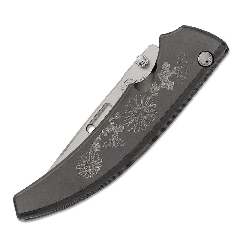 Rockstead Folding Knife SHU CB-ZDP (KIKU) ZDP-189 Blade Titanium Handle Knives Collect Button Lock