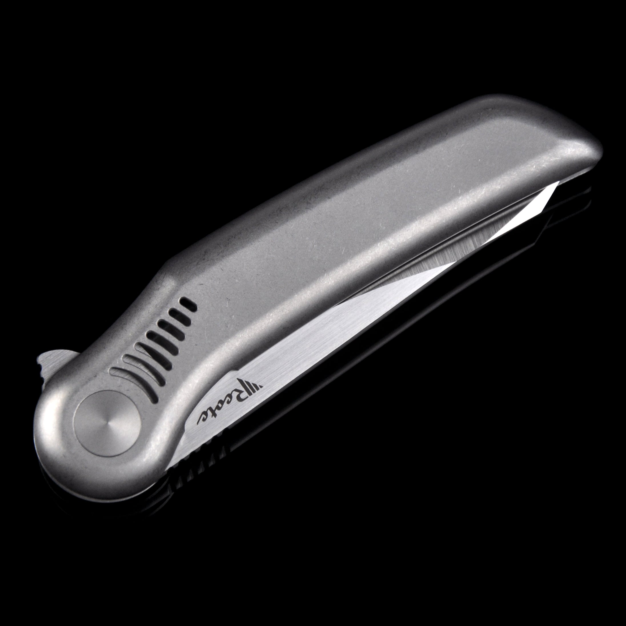 Reate Knives Gents #9 M390 Blade Titanium Handle Flipper Knife Frame Lock