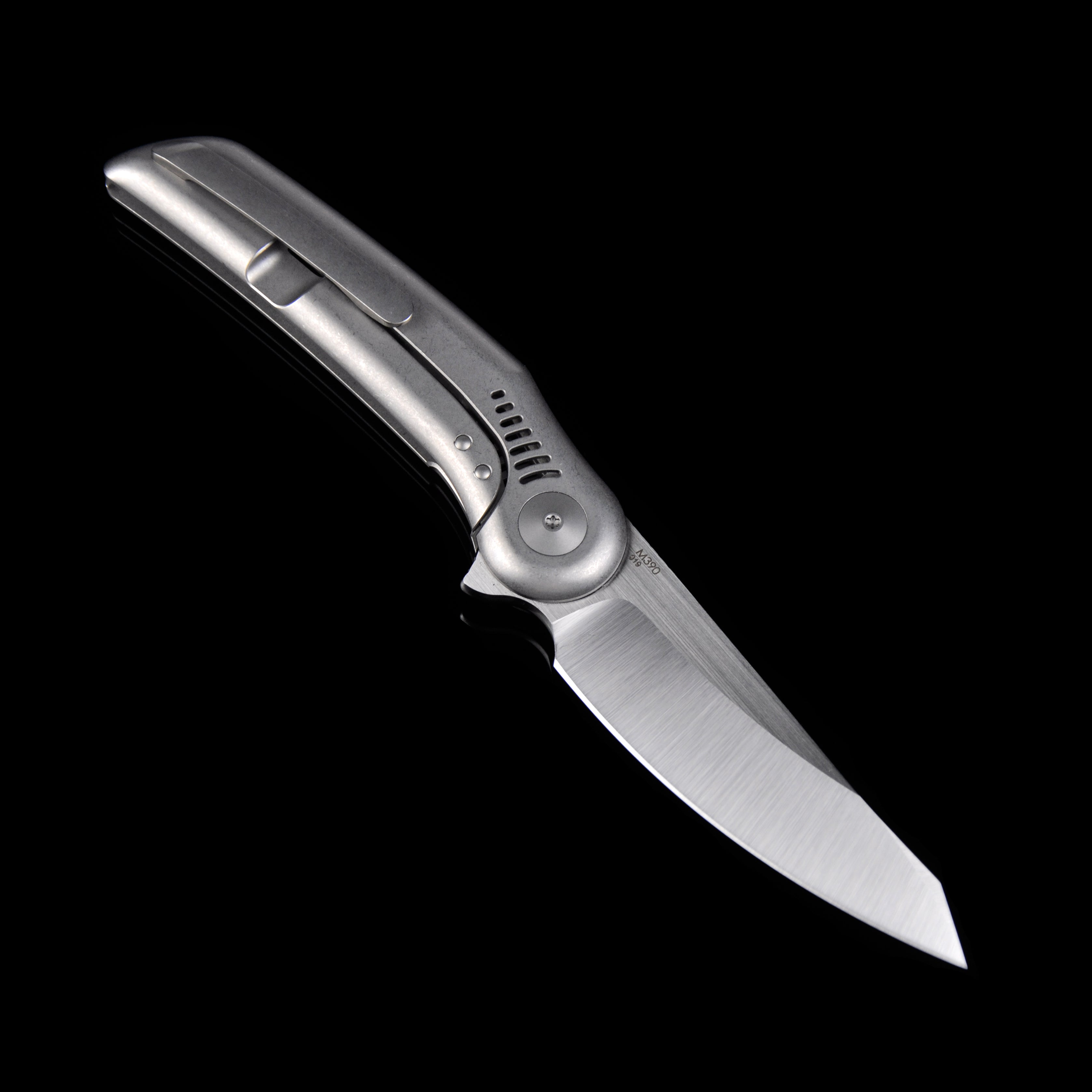 Reate Knives Gents #9 M390 Blade Titanium Handle Flipper Knife Frame Lock