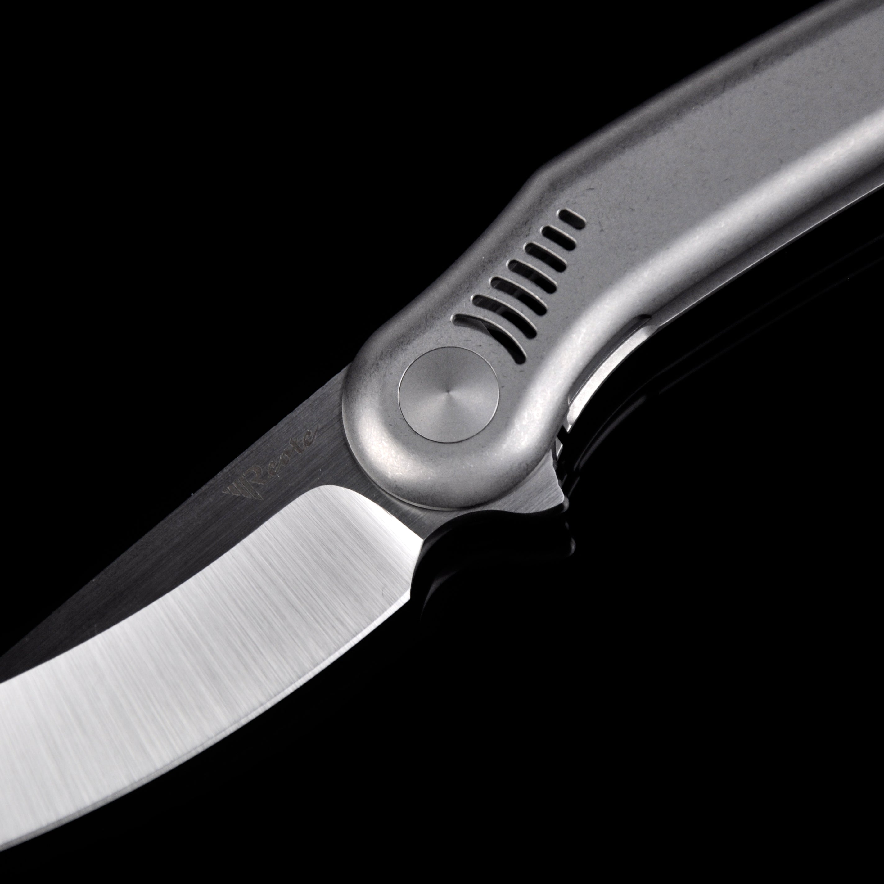 Reate Knives Gents #9 M390 Blade Titanium Handle Flipper Knife Frame Lock