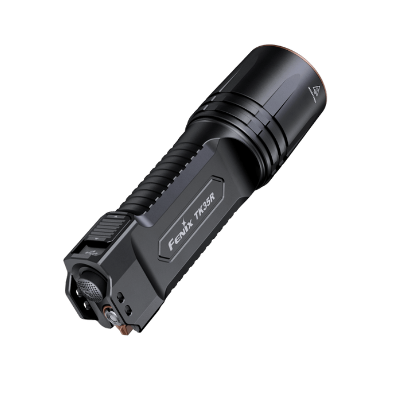 Linterna táctica recargable de alto rendimiento Fenix TK35R con salida UV y herramientas EDC