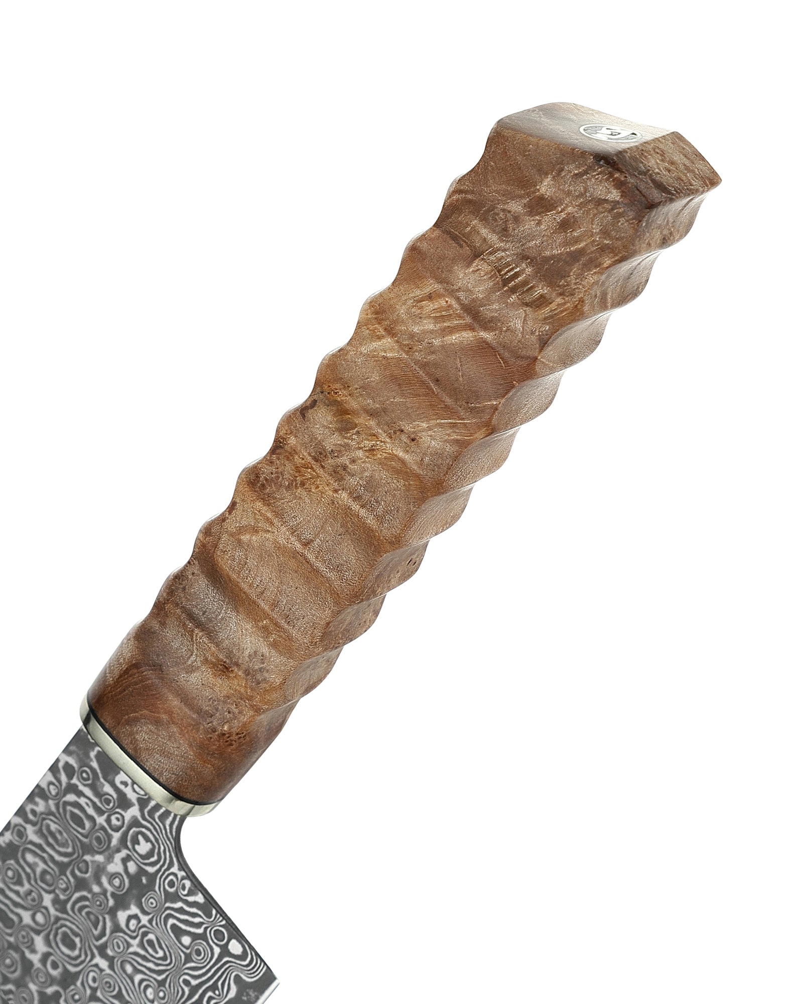 Xin Cutlery XinCraft XC128 Damascus Blade Burl Wood Handle Nakiri Knife