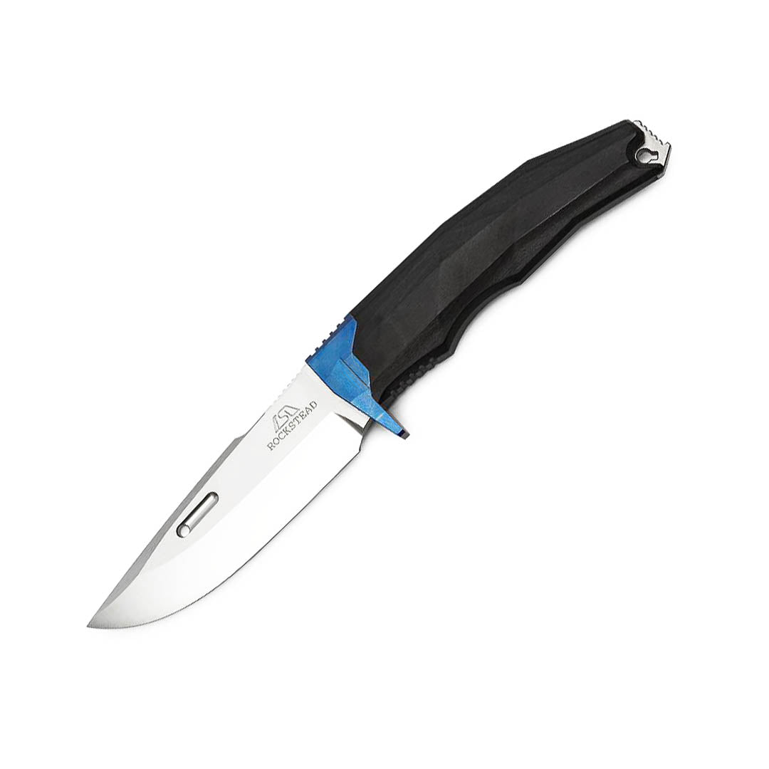 Rockstead Fixed Knives RITSU-ZDP (BL) ZDP189 Clad by VG-10 Blade Wood Micarta Handle