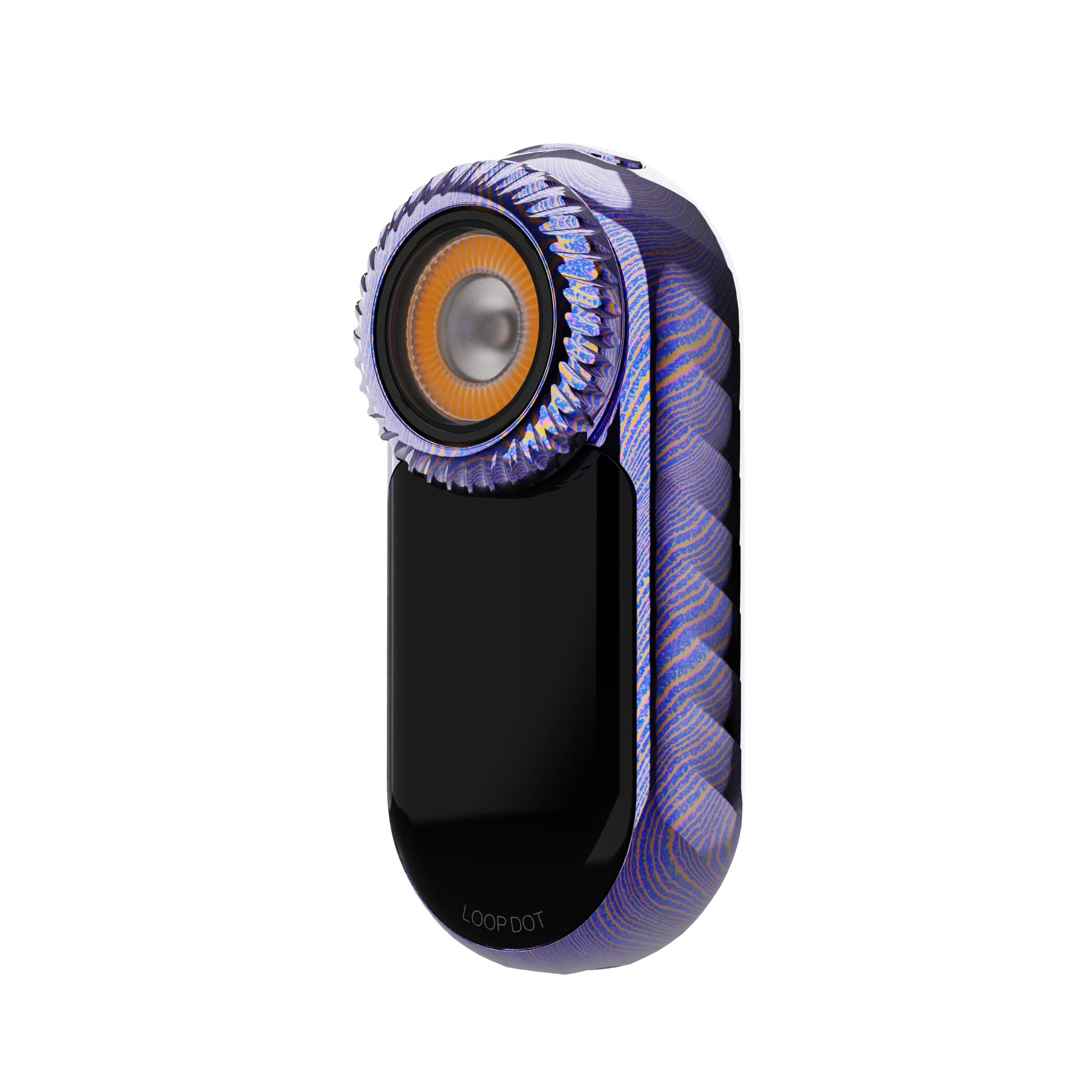 LOOP GEAR SK09 LOOPDOT-Pixel Display EDC Flashlight With Fidget Dial Titanium Damascus