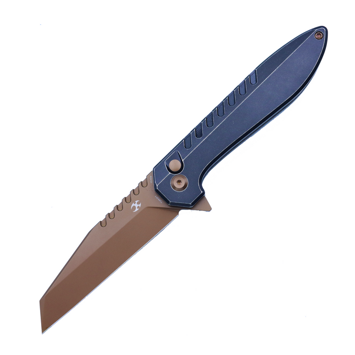 KANSEPT Kosame T1093F7 154CM Blade Titanium Handle Button Lock