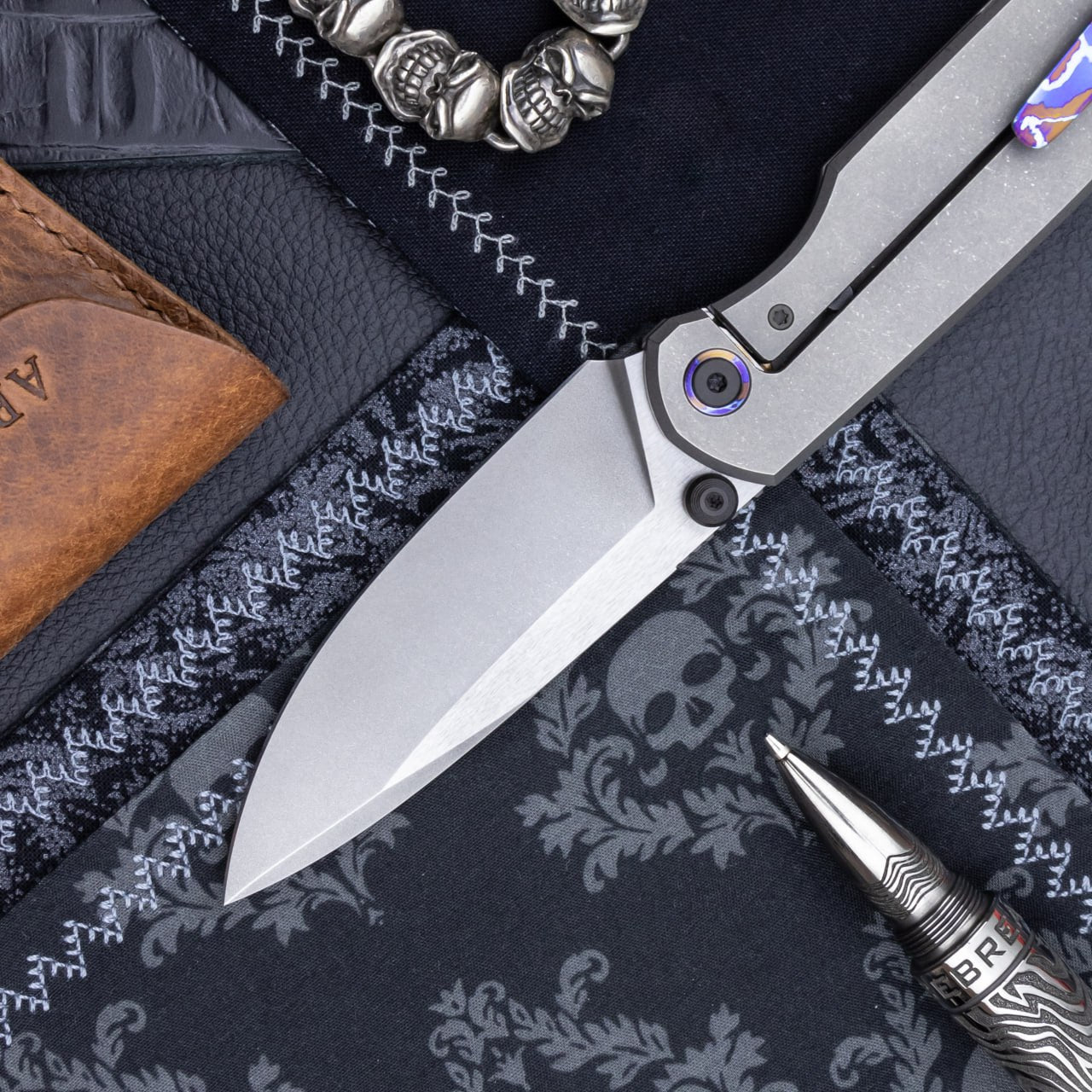 Arakun knives Gaudi EDC Pocket Knife QPM53 Blade Titanium Handle Frame Lock Handmake Custom