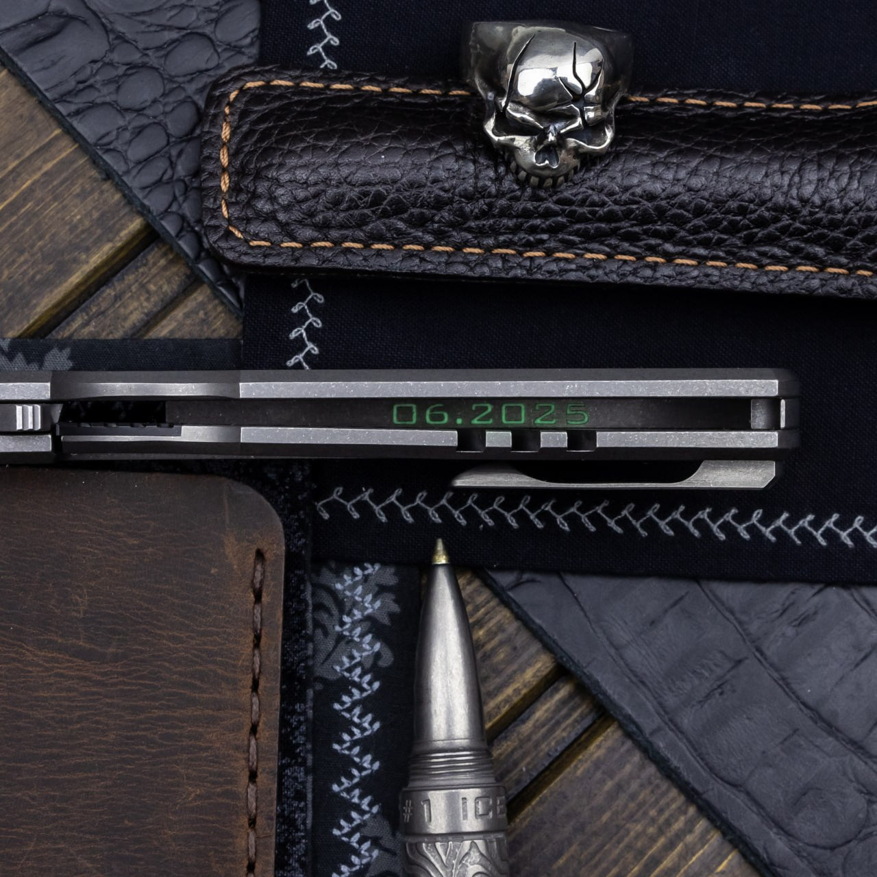 Arakun knives Mini Antago Flipper M398 Blade Titanium Handle Handle Frame Lock Handmake Custom