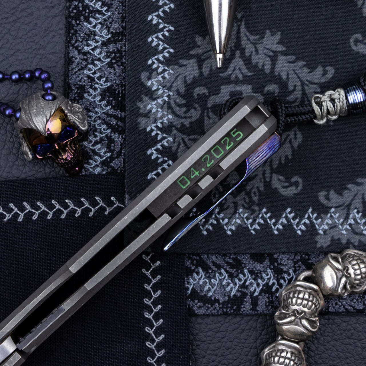 Arakun knives Gaudi EDC Pocket Knife QPM53 Blade Titanium Handle Frame Lock Handmake Custom