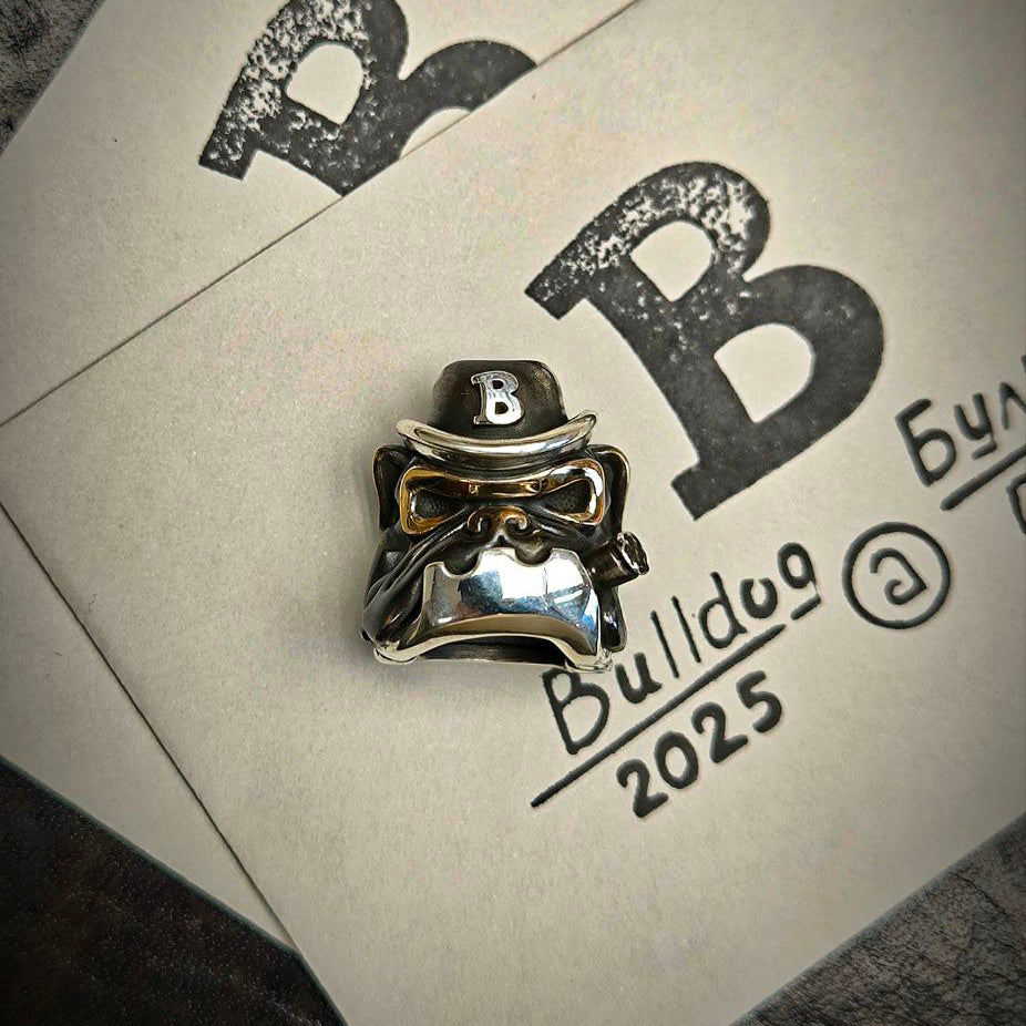 Peshkov Brother Bulldog Lanyard Bead Knife Bead Edc Pendant Bead Limited