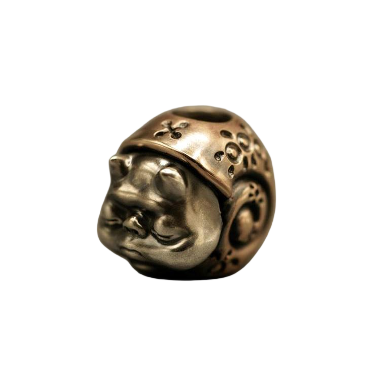 Phase Objects New Snail Bead Brass Silver Custom Knife lanyard bead Handmake