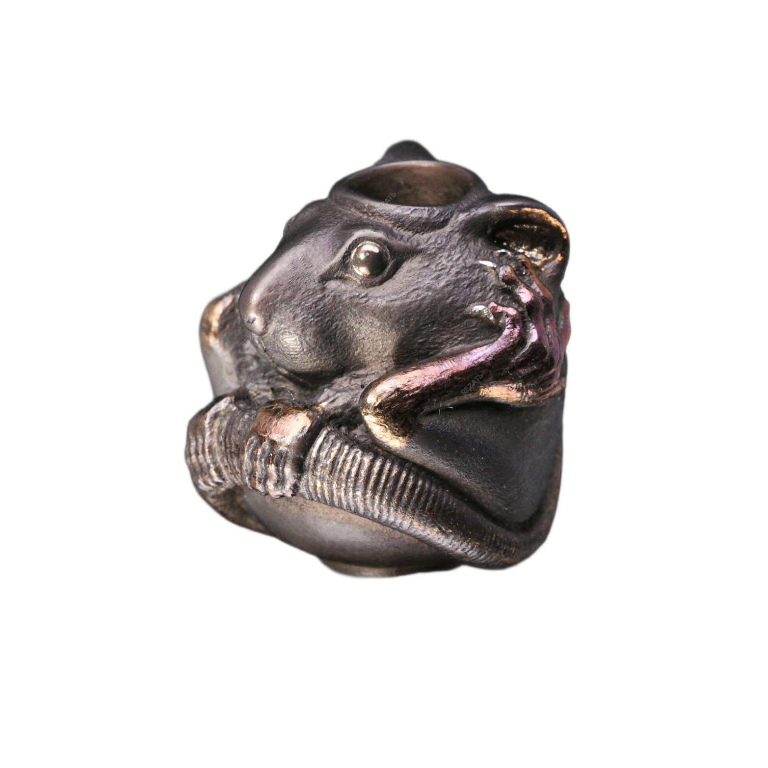 Streltsov "Netsuke - Mouse" Handmake Edc Knife Bead Tools Bead