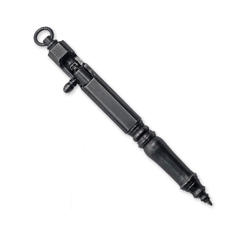 Hidetoshi Nakayama Stainless Steel Black Dye Skull Ball Point Pen