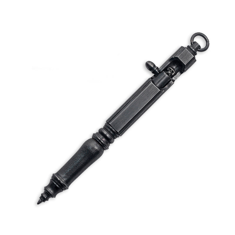 Hidetoshi Nakayama Stainless Steel Black Dye Skull Ball Point Pen
