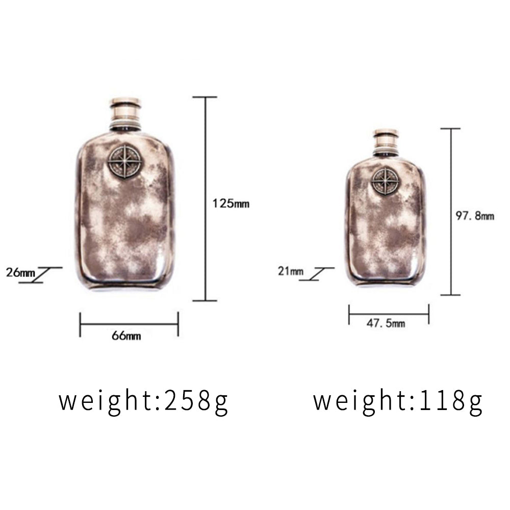 Raven Studio Handmade sterling silver wine pot travel portable wine bottle whisky