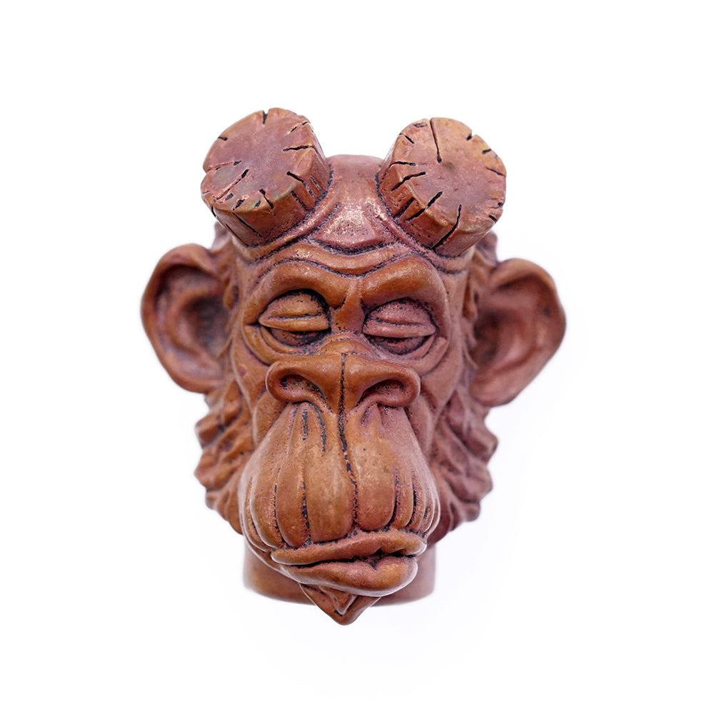 Raven Studio Funny Hellboy Monkey Pendant Copper EDC bead