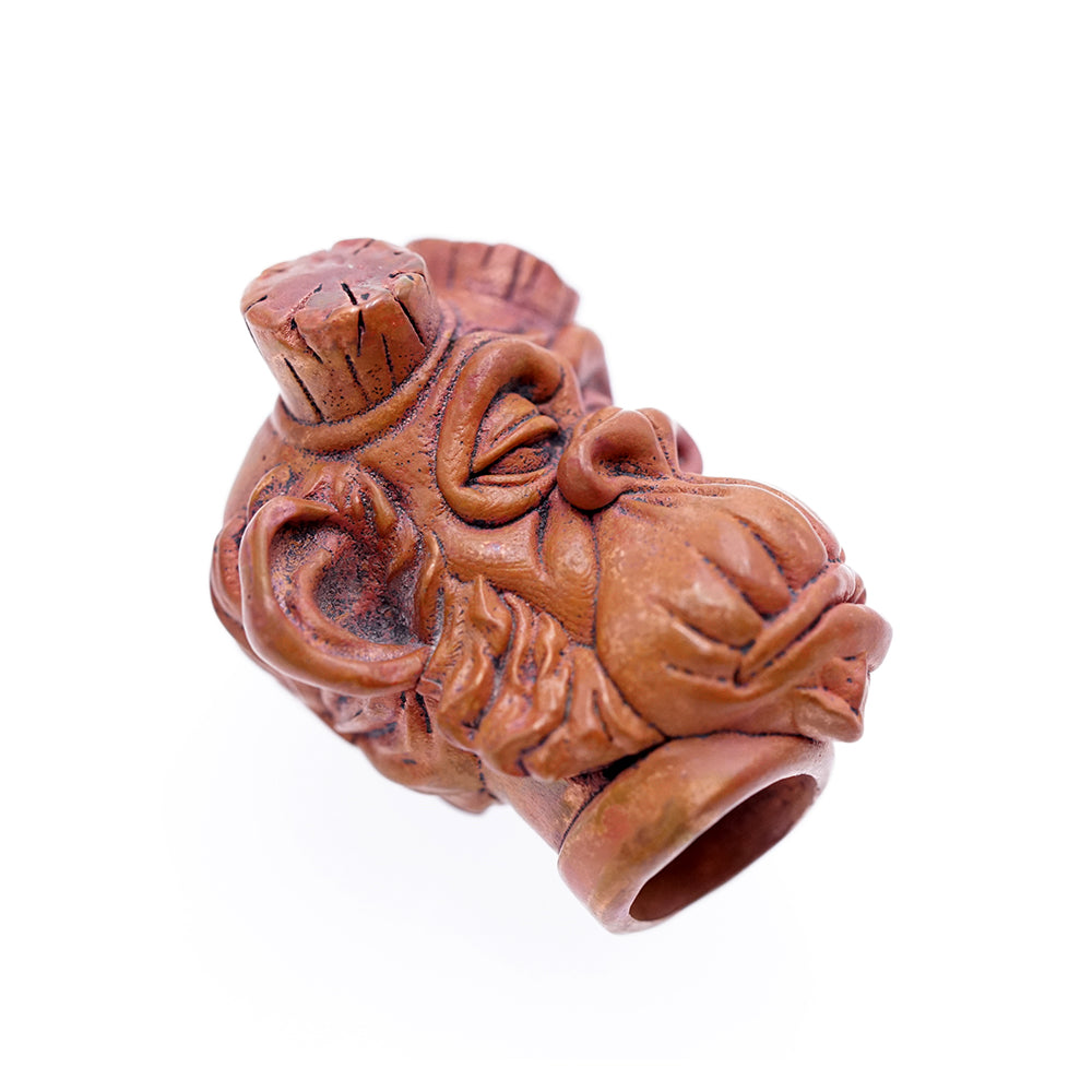 Raven Studio Funny Hellboy Monkey Pendant Copper EDC bead