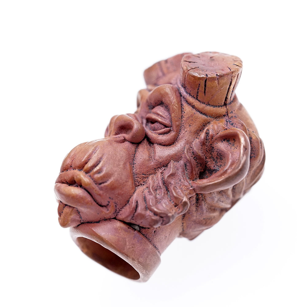 Raven Studio Funny Hellboy Monkey Pendant Copper EDC bead