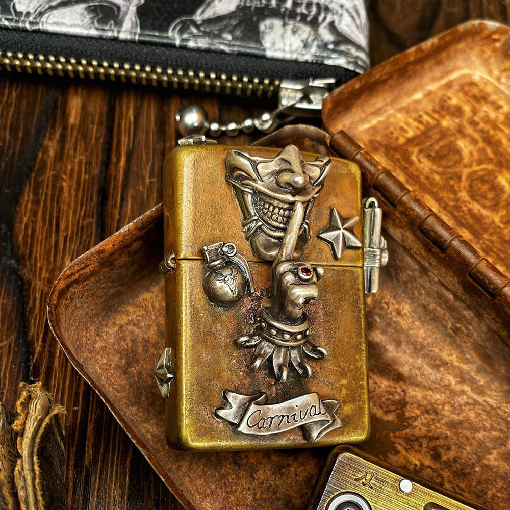 Raven Studio Custom Kerosene lighterpo Clown Handmake Lighter