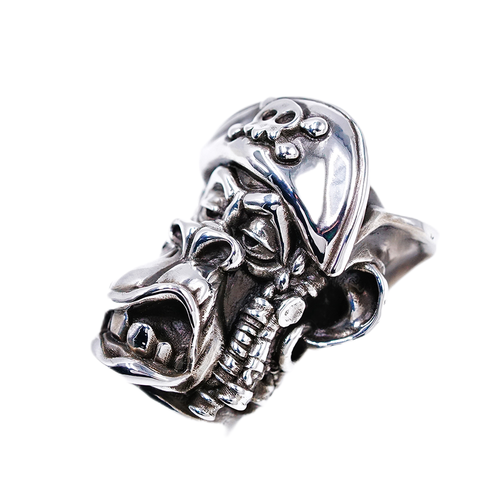 Raven Studio Pirate Monkey EDC Knife Beads Handmade Silver Lanyard Beads
