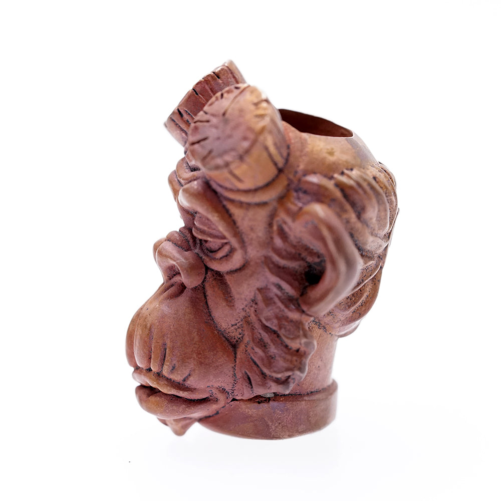 Raven Studio Funny Hellboy Monkey Pendant Copper EDC bead