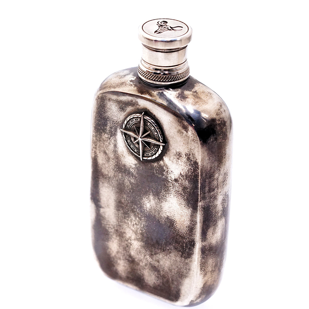 Raven Studio Handmade sterling silver wine pot travel portable wine bottle whisky