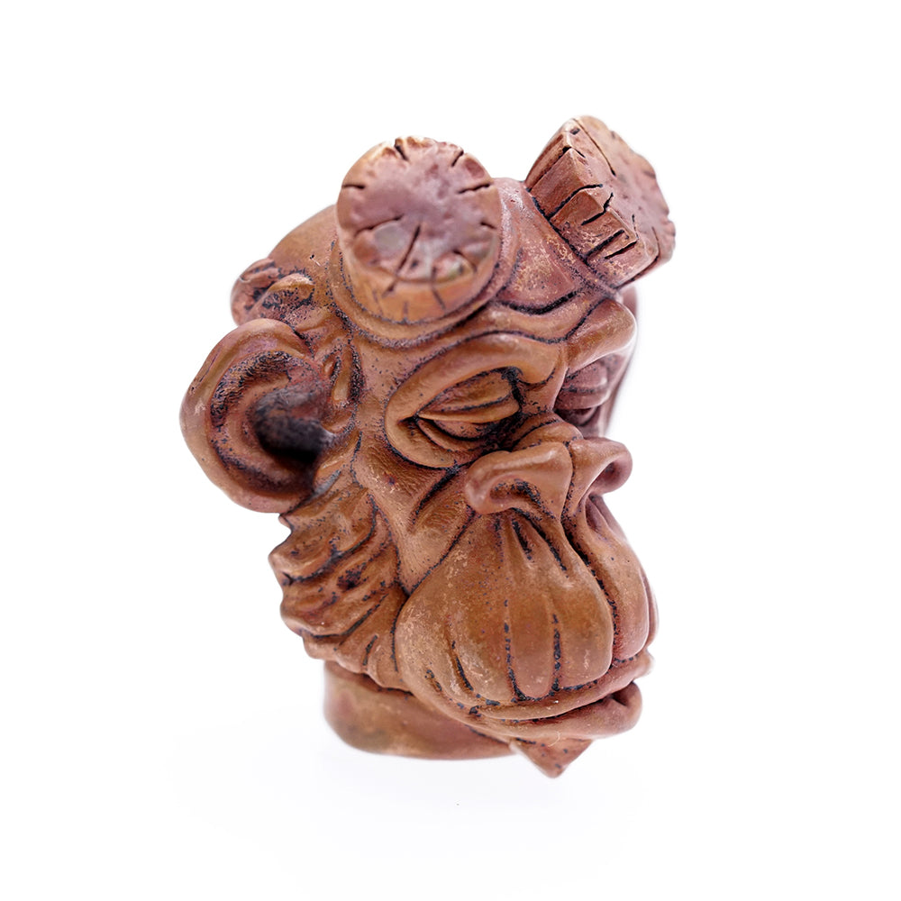 Raven Studio Funny Hellboy Monkey Pendant Copper EDC bead