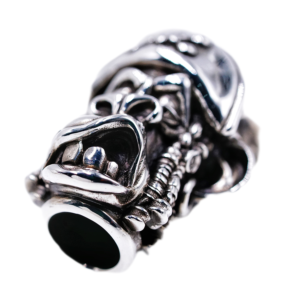 Raven Studio Pirate Monkey EDC Knife Beads Handmade Silver Lanyard Beads