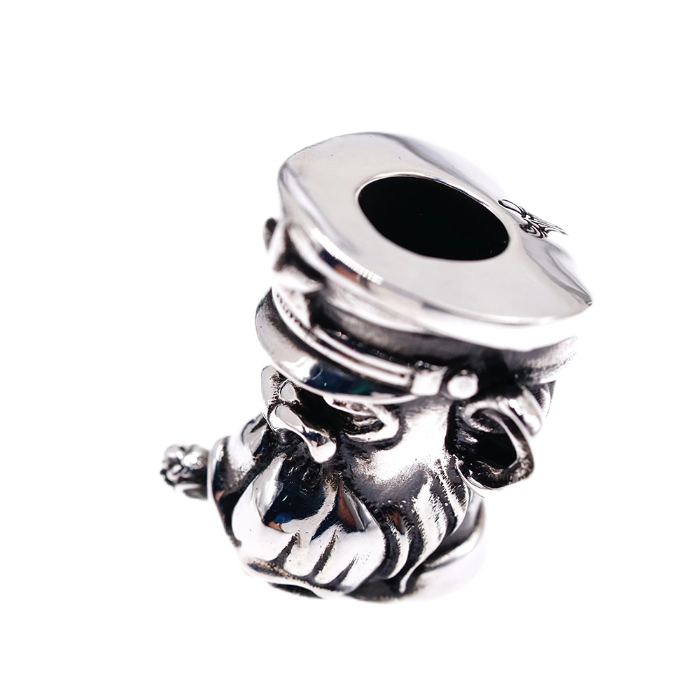 Raven Studio Funny monkey EDC knife pendant Handmade sterling silver Lanyard Beads