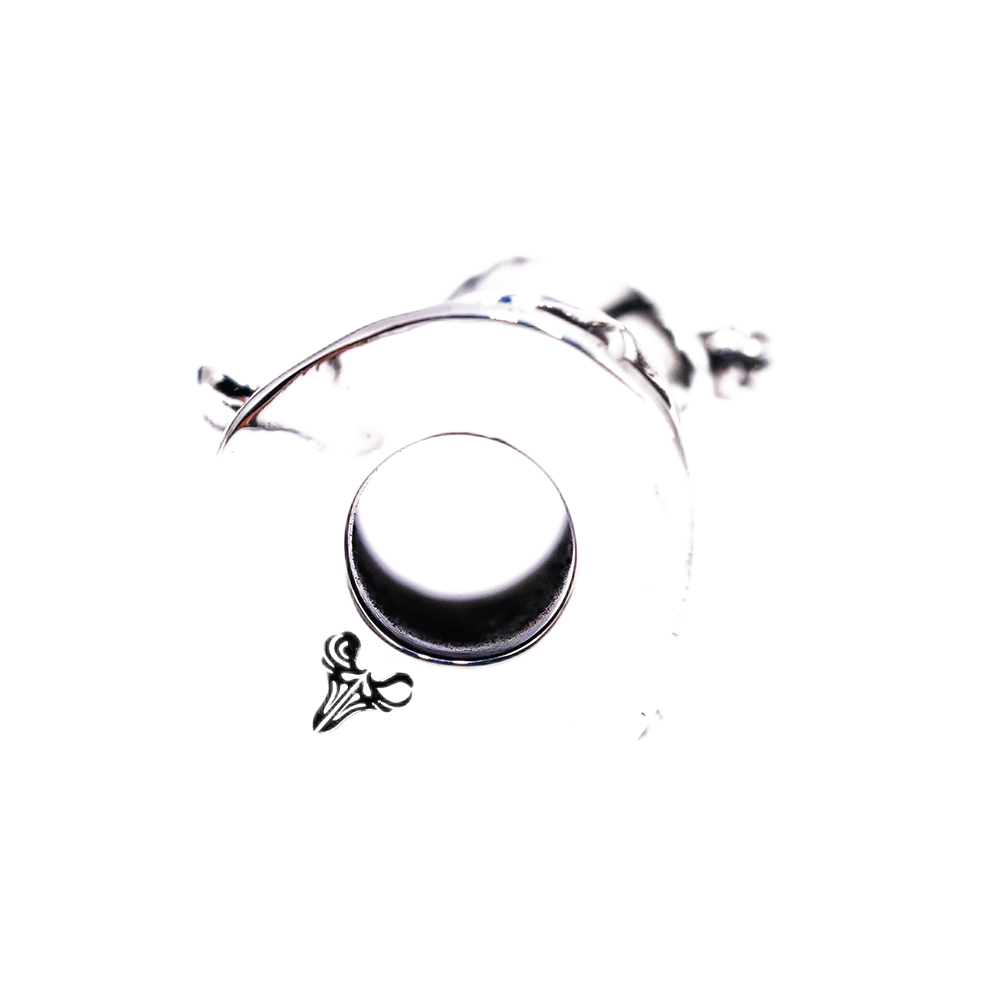 Raven Studio Funny monkey EDC knife pendant Handmade sterling silver Lanyard Beads