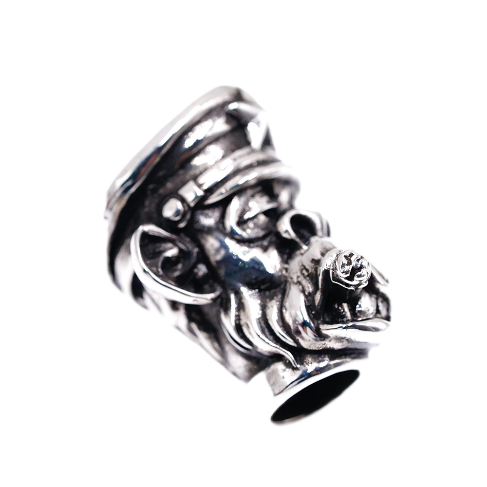 Raven Studio Funny monkey EDC knife pendant Handmade sterling silver Lanyard Beads
