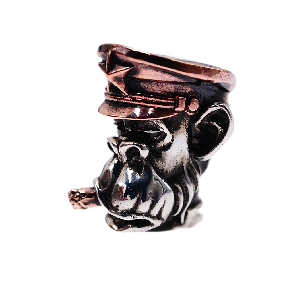 Raven Studio Funny monkey EDC knife beads Handmade Copper silver Lanyard Beads