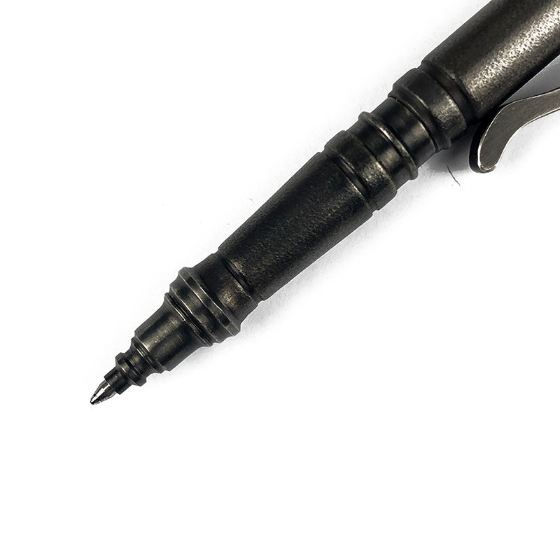 Hidetoshi Nakayama Press type pen Ballpoint pen stainless steel Metal pen black dye