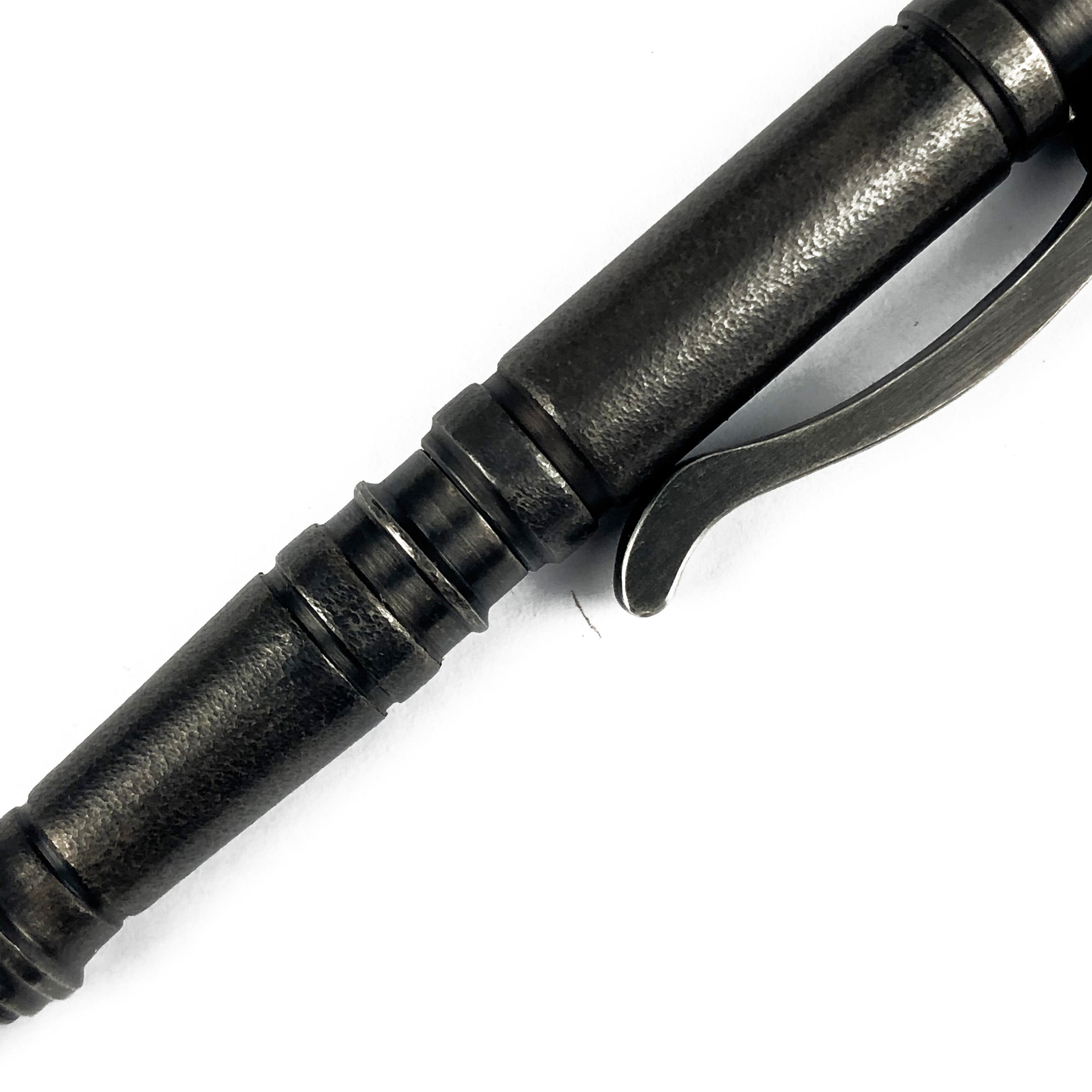 Hidetoshi Nakayama Press type pen Ballpoint pen stainless steel Metal pen black dye
