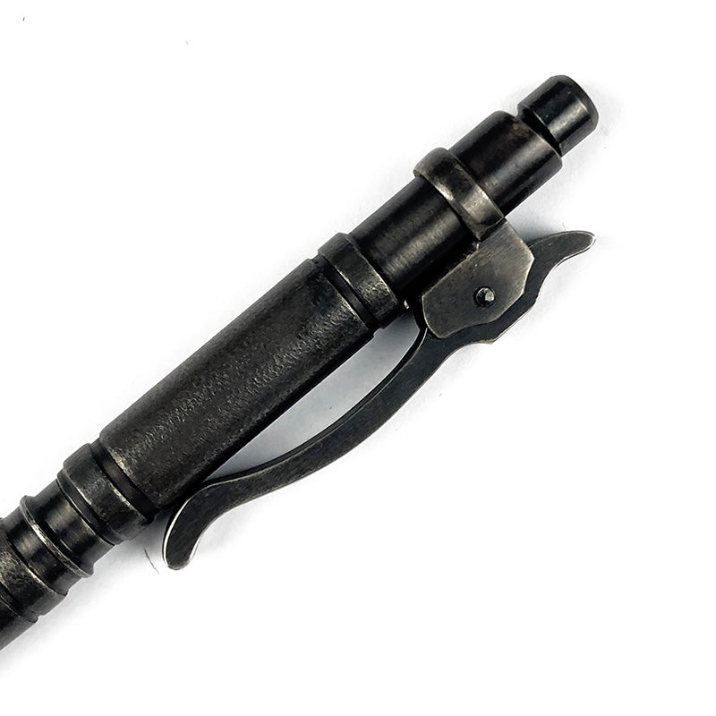Hidetoshi Nakayama Press type pen Ballpoint pen stainless steel Metal pen black dye
