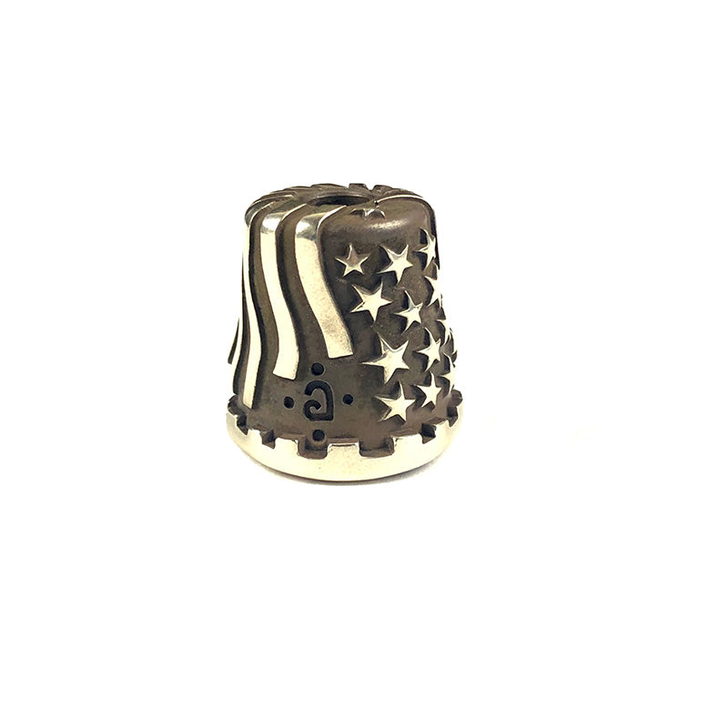 Alexander Peshkov US Flag Silver knife bead and lanyards beads